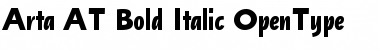 Arta AT Bold Italic Font