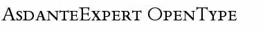Download AsdanteExpert Font Download AsdanteExpert Font
