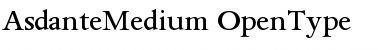 Download AsdanteMedium Font Download AsdanteMedium Font