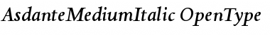 Download AsdanteMediumItalic Font Download AsdanteMediumItalic Font