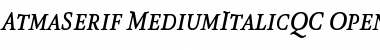 Download AtmaSerif-MediumItalicQC Font