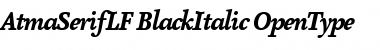 AtmaSerifLF-BlackItalic Regular Font