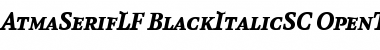 AtmaSerifLF-BlackItalicSC Regular Font