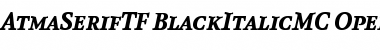 AtmaSerifTF-BlackItalicMC Regular Font