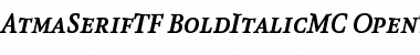 AtmaSerifTF-BoldItalicMC Regular Font