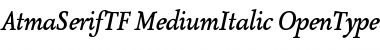 Download AtmaSerifTF-MediumItalic Font Download AtmaSerifTF-MediumItalic Font