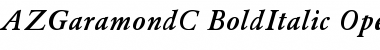 AZGaramondC Bold Italic Font