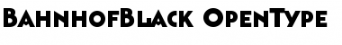 Bahnhof Black Black Font