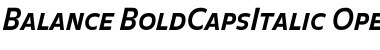 Balance BoldCapsItalic Font