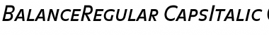 BalanceRegular CapsItalic Font