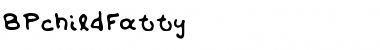 BPchildFatty Regular Font