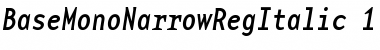 BaseMono Medium Italic Font