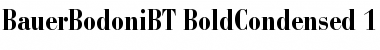Bauer Bodoni Bold Condensed Font
