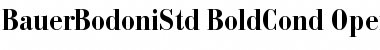 Bauer Bodoni Std 2 Bold Condensed