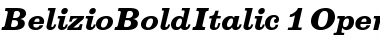 Download BelizioBoldItalic Font