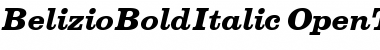 BelizioBoldItalic Regular Font