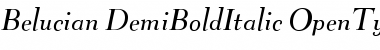 Belucian DemiBoldItalic Font