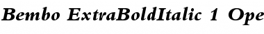 Bembo Extra Bold Italic Font