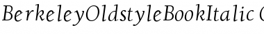 Berkeley OldstyleBookItalic Font