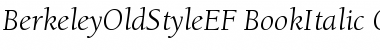 BerkeleyOldStyleEF BookItalic