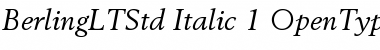 Berling LT Std Italic Font