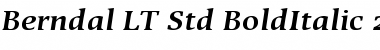 Berndal LT Std BoldItalic Regular Font