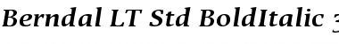 Download Berndal LT Std BoldItalic Font