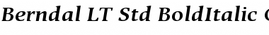 Berndal LT Std Regular BoldItalic Font