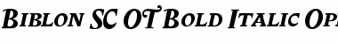Biblon SC OT Bold Italic