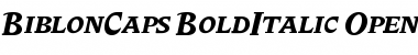 BiblonCaps BoldItalic Font