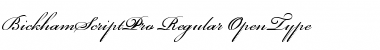 Bickham Script Pro Regular Font