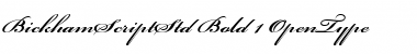 Bickham Script Std Bold