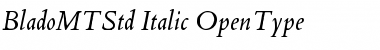 Blado MT Std Italic Font