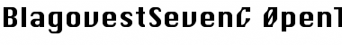BlagovestSevenC Regular Font