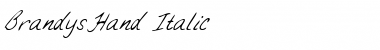 BrandysHand Italic Font