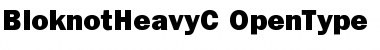 Download BloknotHeavyC Font