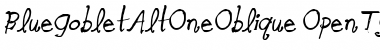 Download Blue Goblet Alternate One Oblique Font