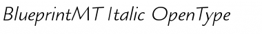 Blueprint MT Italic Font