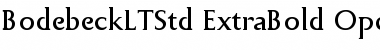 Bodebeck LT Std Extra Bold Bodebeck LT Std Extra Bold