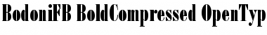 BodoniFB BoldCompressed Font