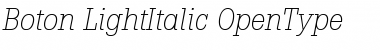 Boton Light Italic Font