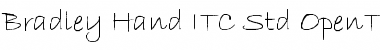 Bradley Hand ITC Std Regular Bradley Hand ITC Std Regular