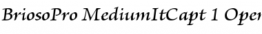Brioso Pro Medium Italic Caption Font