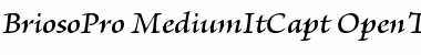 Brioso Pro Medium Italic Caption Font