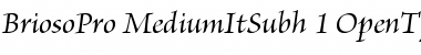 Brioso Pro Medium Italic Subhead Font