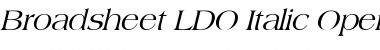 Broadsheet LDO Italic