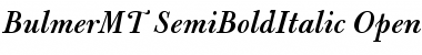 Bulmer MT Semi Bold Italic Font