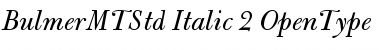 Bulmer MT Std Italic Font