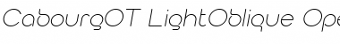 Cabourg OT LightOblique Font