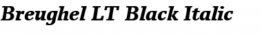 Breughel LT Black Italic Font